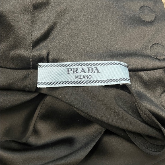 Prada Black Satin Blouse - Picture 7 of 8